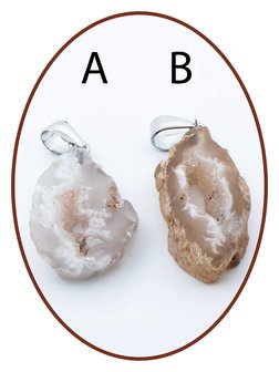 &#039;Protected by nature&#039; Natural Agate Cremation Ash Pendant JR003 - JR003