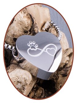 Stainless Steel &#039;Infinity&#039; Heart Cremation Pendant - B304IZ