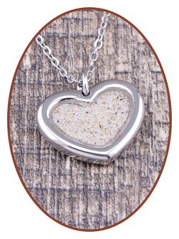 316L Stainless Steel JB Memorials &#039;Heart&#039; Cremation Pendant - RSP120