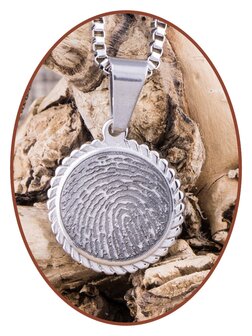 Stainless Steel Fingerprint Remembrance Pendant - VI004