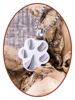 Stainless Steel &#039;Paw&#039; Cremation Pendant - D010