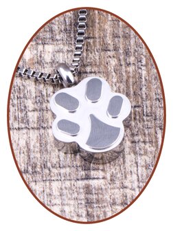 Stainless Steel &#039;Paw&#039; Cremation Pendant - D010