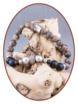 JB Memorials Onyx en Natural Stone As Armband - KHA040