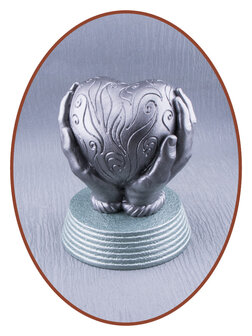 Mini Ash Urn &#039;Heart in Hands&#039; in Many Colors - AS009