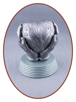 Mini Ash Urn &#039;Heart in Hands&#039; in Many Colors - AS009