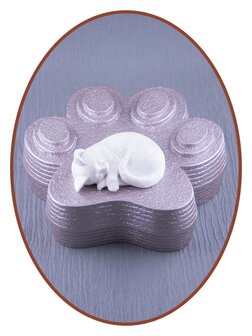 Mini Ash Urn Paw &#039;Sleeping Cat&#039; in Many Colors - HMP633C