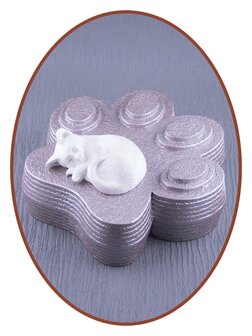 Mini Ash Urn Paw &#039;Sleeping Cat&#039; in Many Colors - HM487C