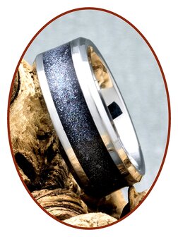 &#039;Infinite Universe&#039; Cremation Ring - 6 or 8mm wide - RB140IU-4M2B