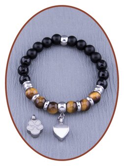 JB Memorials Exclusieve Tijgeroog Onyx Kralen Armband  KHA041