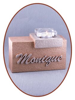 Mini Name Ash Urn with Tealight in Different Colors - HMP663