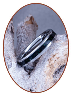 JB Memorials Tungsten Carbide Ladies Cremation Ring &#039;Chameleon&#039; 4mm - RB143C