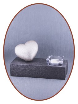 Mini Ash Urn Heart with Candle Holder - HM482T