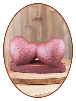Mini Duo Ash Urn &#039;Heart&#039; in Different Colors - HMP604