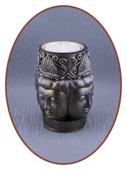 Mini Ash Urn &#039;Buddha&#039; with Tealight Holder in Different Colors - UR008