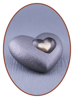 Mini Ash Urn &#039;Heart in Heart&#039; in Different Colors - HMP613