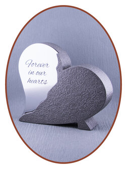 Steel Look Mini Ash Urn Broken Heart  - HMP609