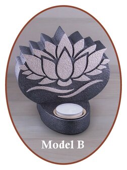 Mini Ash Urn &#039;Lotus&#039; with tealight holder - HMP636