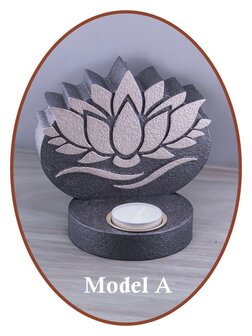 Mini Ash Urn &#039;Lotus&#039; with tealight holder - HMP636