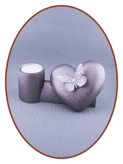 Mini Ash Urn &#039;Heart&#039; many colors with Tealight Holder - HMP654