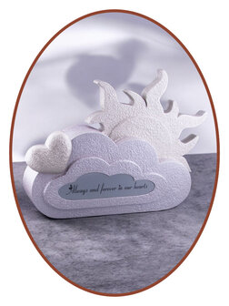 Mini Children / Baby &#039;Cloud &amp; Sun&#039; Ash Urn in Many Colors - HMP662