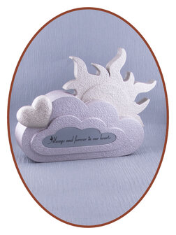 Mini Children / Baby &#039;Cloud &amp; Sun&#039; Ash Urn in Many Colors - HMP662