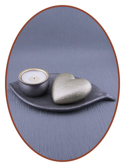 Mini Ash Urn &#039;Leaf and Heart&#039; in Different Colors - HMP675