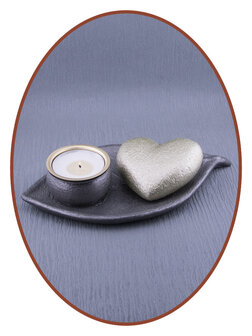 Mini Ash Urn &#039;Leaf and Heart&#039; in Different Colors - HMP675