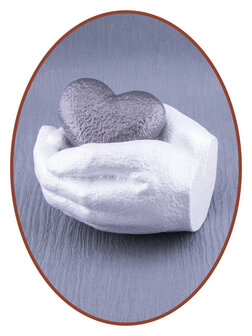 Mini Ash Urn &#039;Heart in Hands&#039; in Different Colors - HMP637KL