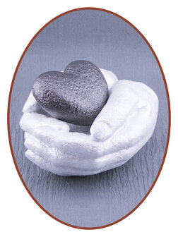 Mini Ash Urn &#039;Heart in Hands&#039; in Different Colors - HMP637KL