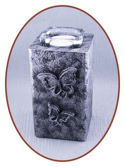 Mini Ash Urn &#039;Old Steel&#039; with Tealight Holder - HMP677