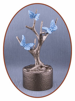 Mini Ash Urn &#039;Butterflies in Tree&#039; in Different Colors - HMP668
