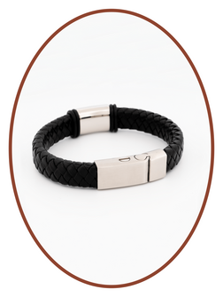 Stainless Steel Leather Fingerprint Ash Bracelet - ASB050-Z