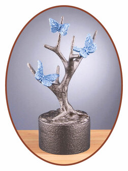 Mini Ash Urn &#039;Butterflies in Tree&#039; in Different Colors - HMP667B
