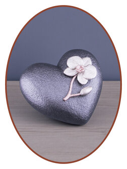 Mini Ash Urn 'Heart and Orchid' in Different Colors - HMP688