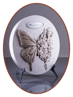 Mini As (wand) Urn 'Butterfly-flowers' in Diverse Kleuren - HMP690