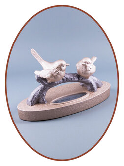 Mini Ash (Duol) Urn 'Birds on a tree trunk'  in Different Colors - HMP691