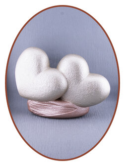 Midi Duo Ash Urn 'Heart' in Different Colors - HMP693