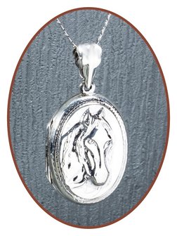 925 Sterling Silver &#039;Horse&#039; Cremation Ash Pendant / Medaillon  - ZSP222