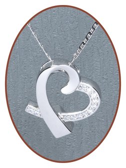 925 Sterling Silver Cremation Pendant &#039;in my heart&#039; - Z017