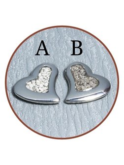 JB Memorials 925 Sterling Silver &#039;Heart&#039; Cremation Ring - RB116