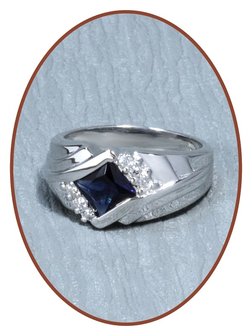 925 Sterling Silver CZ Cremation Ring - RB056