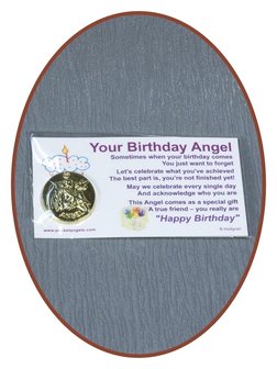 Angel Munt &#039;Your Birthday Angel&#039; Met Kaartje - CARD05