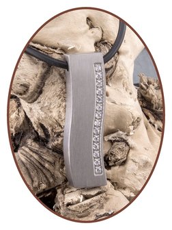 Titanium JB Memorials Premium &#039;Silver Wave&#039; Design Ashanger - T010