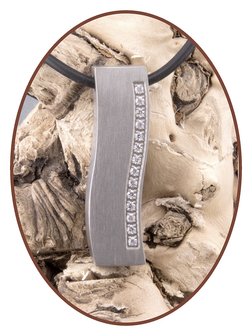 Titanium JB Memorials Premium &#039;Silver Wave&#039; Design Ashanger - T010
