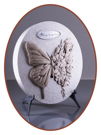 Mini As (wand) Urn 'Butterfly-flowers' in Diverse Kleuren - HMP690