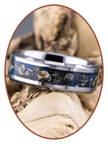 JB Memorials Very Exclusive Tungsten Carbide Meteorite - Dinosaur Cremation Ash Ring - CRT140