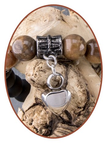 JB Memorials Frosted Agate Bronzite Ash Bracelet - KHA022