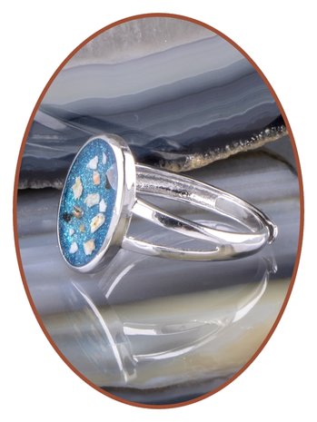 JB Memorials 925 Sterling Silver Cremation Design Ring -RB100A