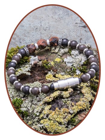JB Memorials Exclusive 'Natural Stone Beads' Ash Bracelet - KHA017S