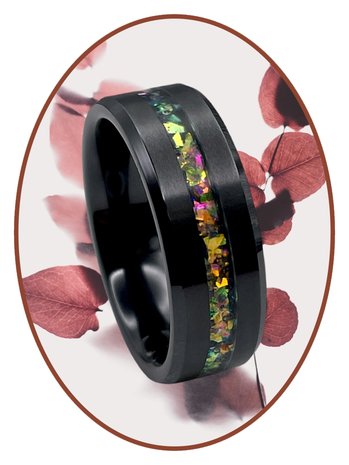 JB Memorials Ceramic Zirconium Special Cremation Ring Multi Color - JRB048BPK